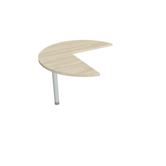 [ON510012] Flex Beistelltisch, links, 100,0 x 75,5 x (60 x 60) cm, Akazie/Metall