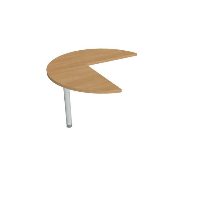 [ON510042] Beistelltisch Flex, links, 100,0 x 75,5 x (60 x 60) cm, Eiche/Metall