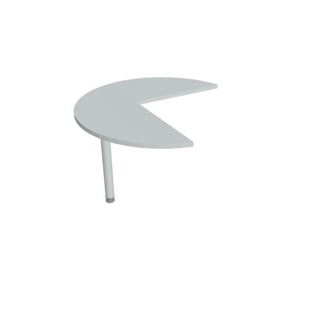 [ON510072] Flex Beistelltisch, links, 100,0 x 75,5 x (60 x 60) cm, grau/metall