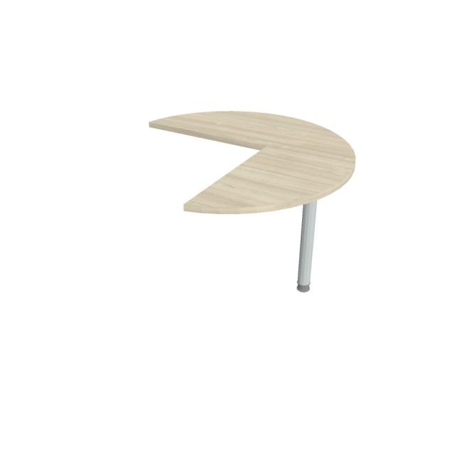 [ON510112] Flex Beistelltisch, rechts, 100,0 x 75,5 x (60 x 60) cm, Akazie/Metall