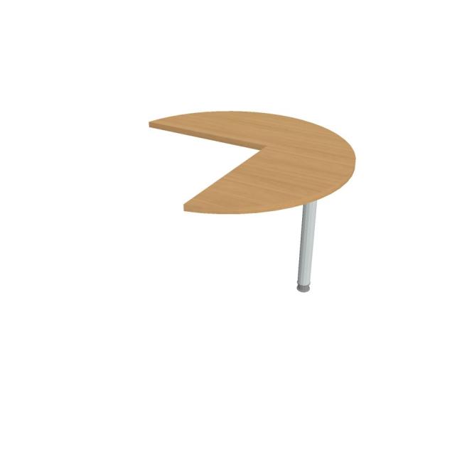 [ON510122] Flex Beistelltisch, rechts, 100,0 x 75,5 x (60 x 60) cm, Buche/Metall