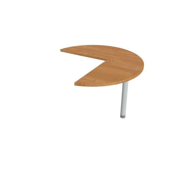 [ON510132] Flex Beistelltisch, rechts, 100,0 x 75,5 x (60 x 60) cm, Erle/Metall