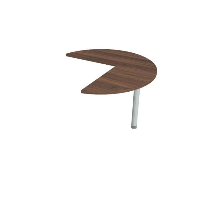 [ON510162] Flex Beistelltisch, rechts, 100,0 x 75,5 x (60 x 60) cm, Walnuss/Metall