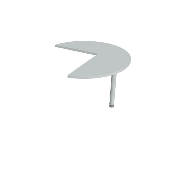 Flex Beistelltisch, rechts, 100,0 x 75,5 x (60 x 60) cm, grau/metall