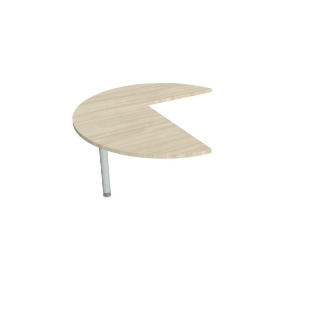 [ON512512] Flex Beistelltisch, links, 120 x 75,5 x (80 x 60) cm, Akazie/Metall