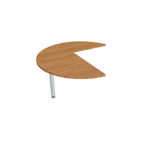 Flex Beistelltisch, links, 120 x 75,5 x (80 x 60) cm, Erle/Metall