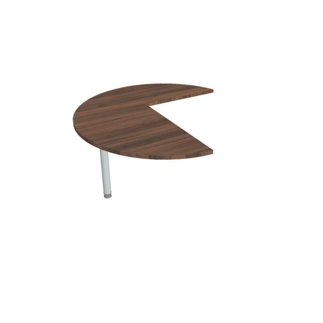 [ON512562] Flex Beistelltisch, links, 120 x 75,5 x (80 x 60) cm, Walnuss/Metall