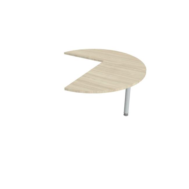 [ON512612] Flex Beistelltisch, rechts, 120 x 75,5 x (60 x 80) cm, Akazie/Metall