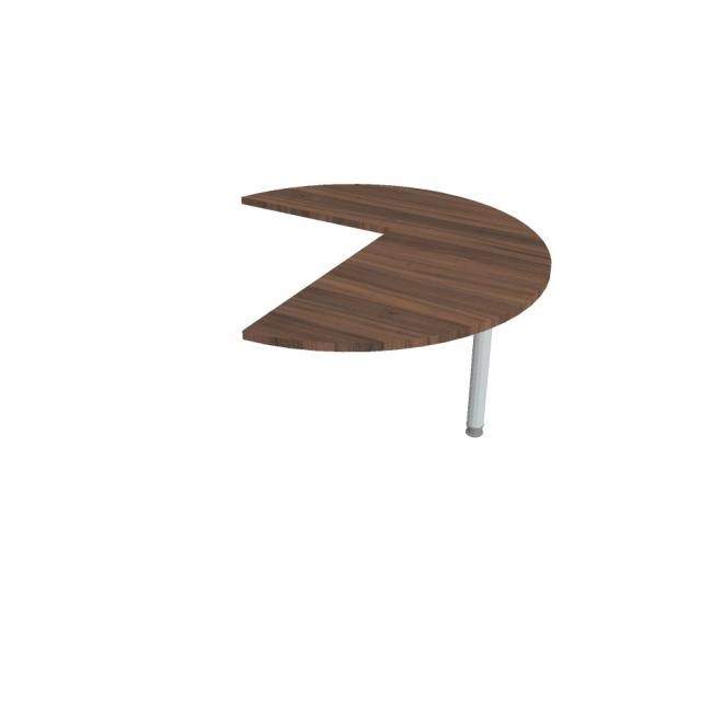 [ON512662] Flex Beistelltisch, rechts, 120 x 75,5 x (60 x 80) cm, Walnuss/Metall