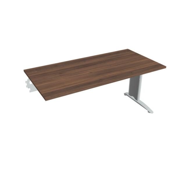 Flex-Schreibtisch, 160 x 75,5 x 80 cm, Walnuss/Metall