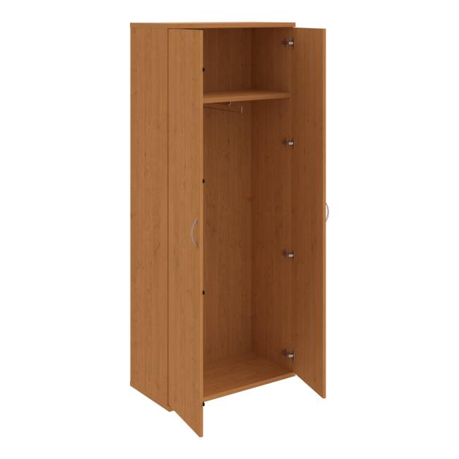 [ON580013] Stabiler Kleiderschrank mit Regalböden, 80 x 192 x 40 cm, Erle/Erle