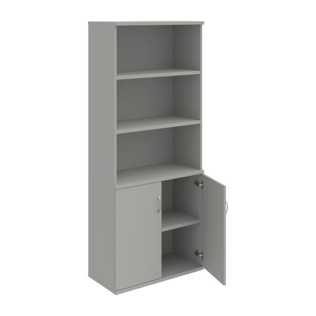 Stabiles Regal, 80x192x40 cm, grau/grau