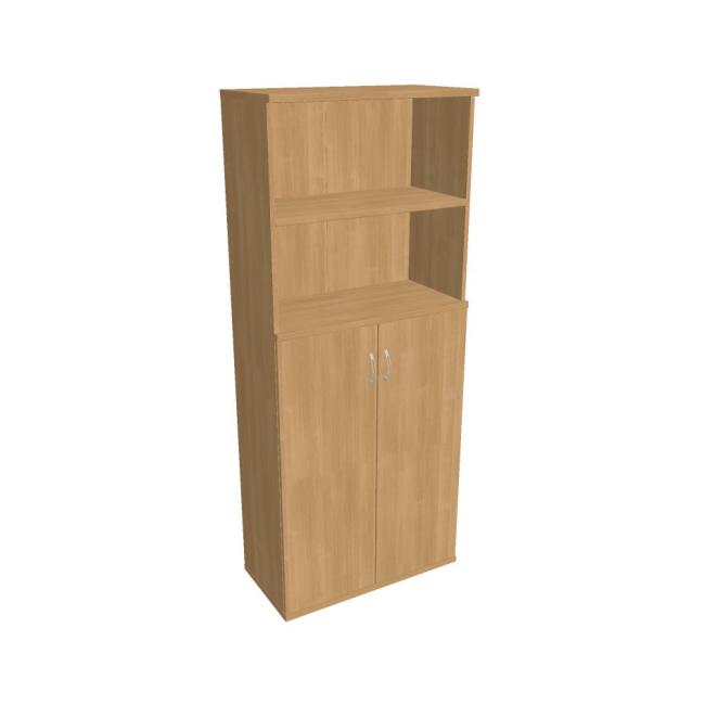 Stabiles Regal, 80x192x40 cm, Eiche/Eiche