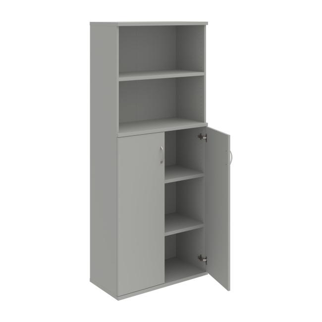 Stabiles Regal, 80x192x40 cm, grau/grau