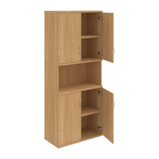 Stabiles Regal, 80x192x40 cm, Eiche/Eiche