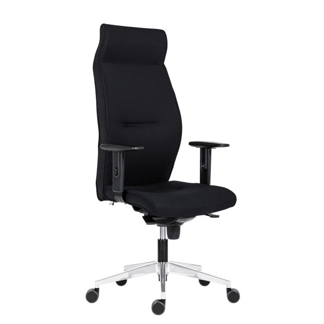 Büro-Trainingsstuhl Lei 1824 SYN BN7 schwarz + Armlehnen