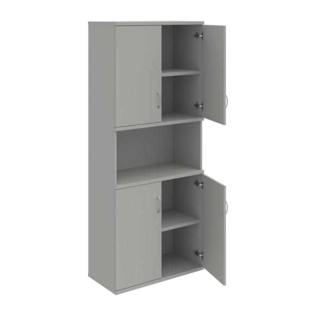 Stabiles Regal, 80x192x40 cm, grau/grau