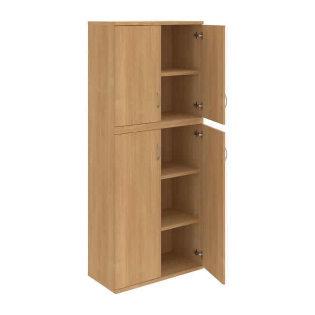 Stabiles Regal, 80x192x40 cm, Eiche/Eiche