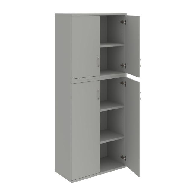 Stabiles Regal, 80x192x40 cm, grau/grau