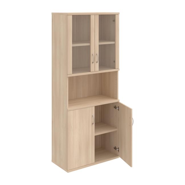 [ON580071] Stabiles Regal, 80 x 192 x 40 cm, Akazie/Akazie