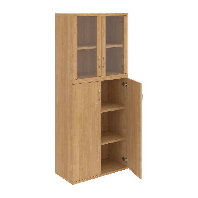Stabiles Regal, 80x192x40 cm, Eiche/Eiche