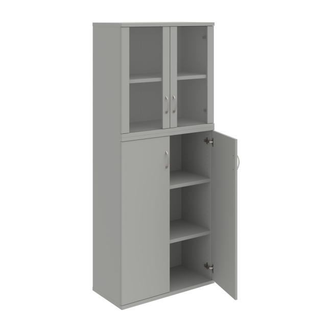 Stabiles Regal, 80x192x40 cm, grau/grau