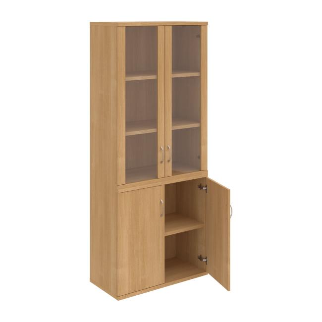 Stabiles Regal, 80x192x40 cm, Eiche/Eiche