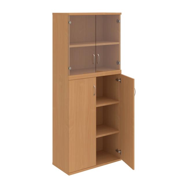 Stabiles Regal, 80x192x40 cm, Buche/Buche