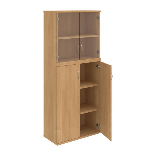 Stabiles Regal, 80x192x40 cm, Eiche/Eiche