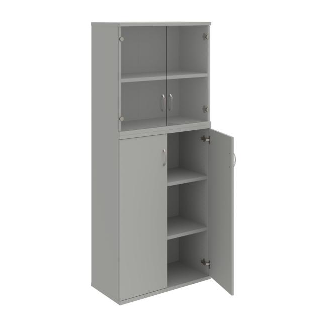 Stabiles Regal, 80x192x40 cm, grau/grau