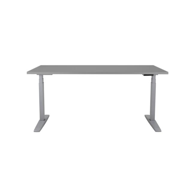 [AN200007] Höhenverstellbarer Tisch BASIC, 2-Motor, 160 x 80 cm, graues Gestell + graue Tischplatte