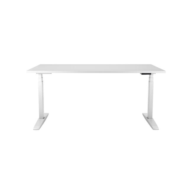 [AN200008] Höhenverstellbarer Tisch BASIC, 2 Motoren, 160 x 80 cm, weißes Gestell + weiße Tischplatte
