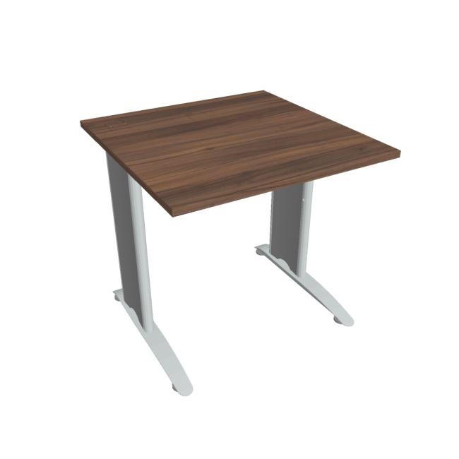 Flex-Schreibtisch, 80 x 75,5 x 80 cm, Walnuss/Metall