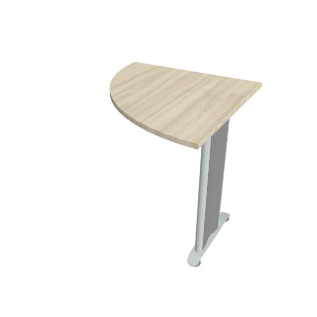 Flex Beistelltisch, links, 80 x 75,5 x 80 cm, Akazie/Metall