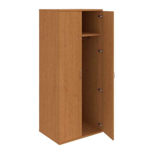 [ON580613] Stabiler Kleiderschrank mit Regalböden, 80 x 192 x 60 cm, Erle/Erle