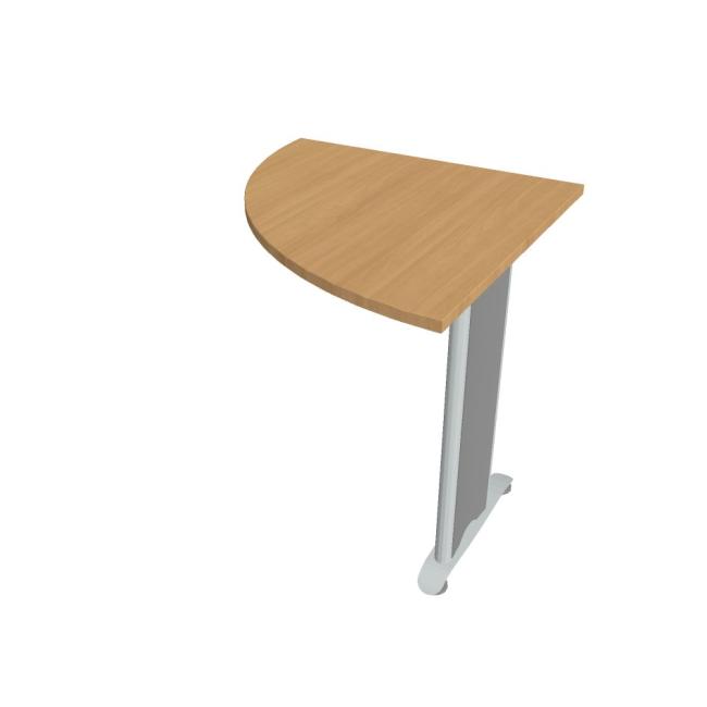 Flex Beistelltisch, links, 80 x 75,5 x 80 cm, Buche/Metall