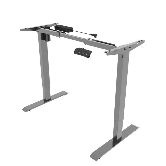 [AN200010] Tischgestell BASIC, höhenverstellbar, 1-Motor, 100-160 x 50-80 cm, Farbe Grau RAL 9006