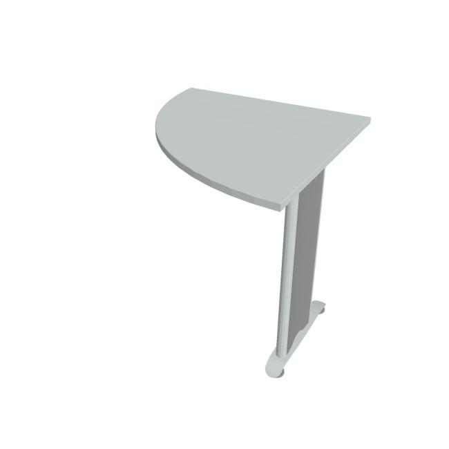 Flex Beistelltisch, links, 80 x 75,5 x 80 cm, grau/metall