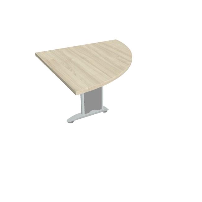 Flex Beistelltisch, rechts, 80 x 75,5 x 80 cm, Akazie/Metall