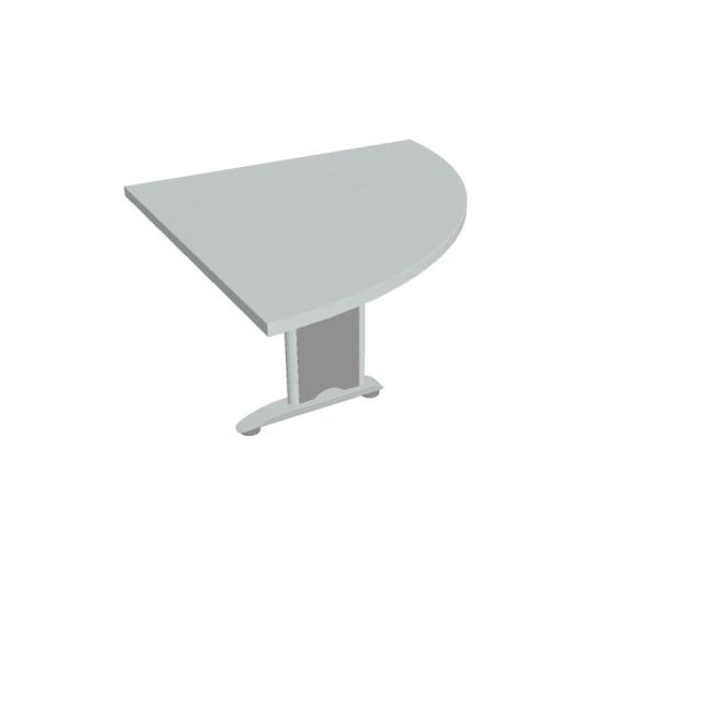 Flex Beistelltisch, rechts, 80 x 75,5 x 80 cm, grau/metall