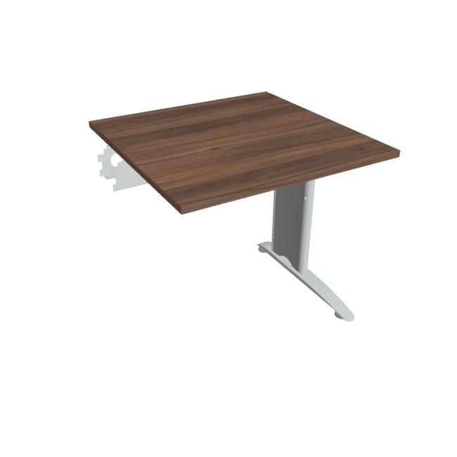 Flex-Schreibtisch, 80 x 75,5 x 80 cm, Walnuss/Metall