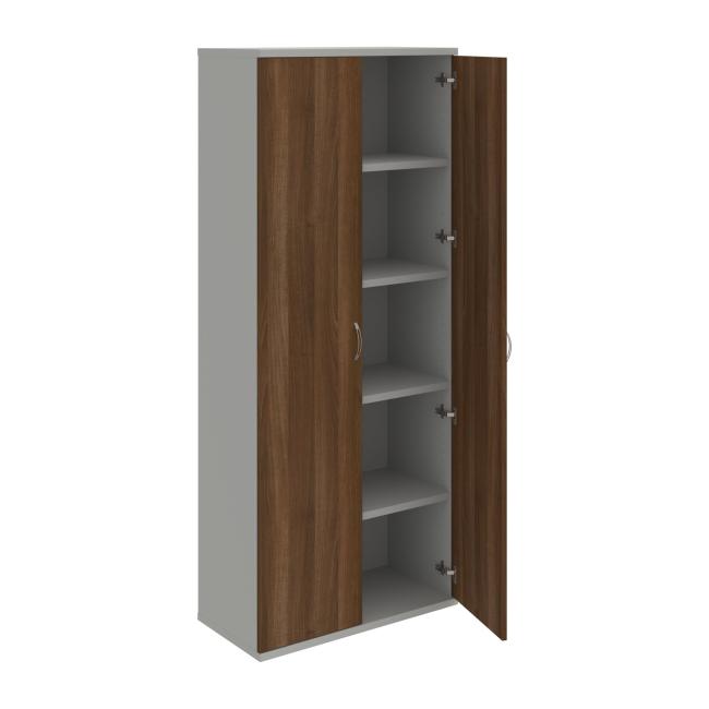 Stabiles Regal, 80 x 192 x 40 cm, Walnuss/Grau