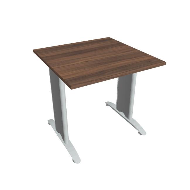 [ON581162] Flex-Konferenztisch, 80 x 75,5 x 80 cm, Walnuss/Metall