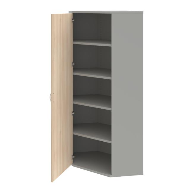 Regalschrank L Strong, 80x192x40 cm, Akazie/grau