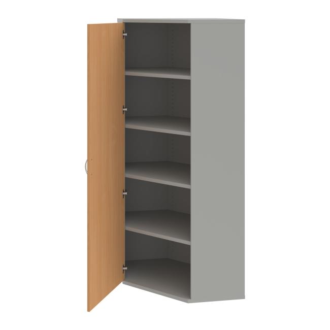 Regalschrank L Strong, 80x192x40 cm, Buche/grau