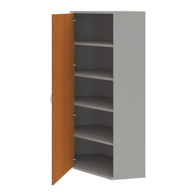 Regalschrank L Strong, 80x192x40 cm, Kirsche/Grau