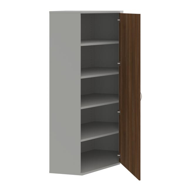 Stabiles Regal, 80 x 192 x 40 cm, Walnuss/Grau