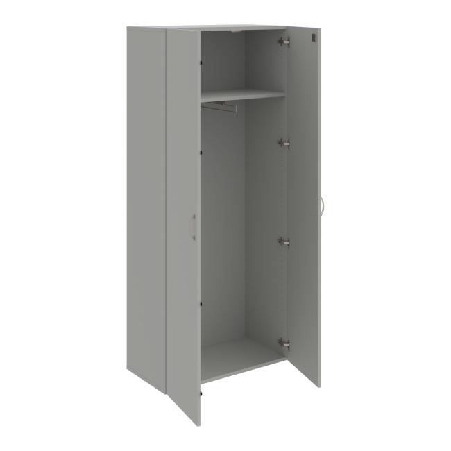 Drive Kleiderschrank, abschließbar, 80x185x42 cm, grau/grau