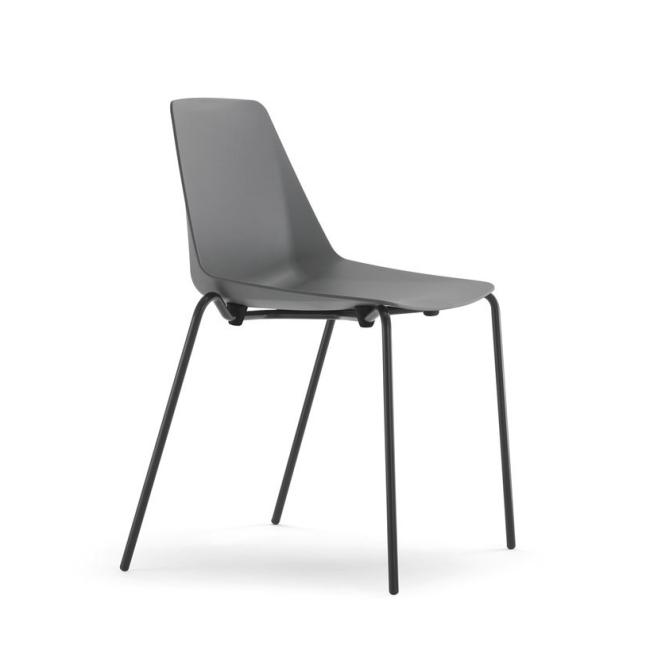 [AN202400] Esszimmerstuhl Com, Beine schwarz RAL9017, anthrazitgrau RAL 7011