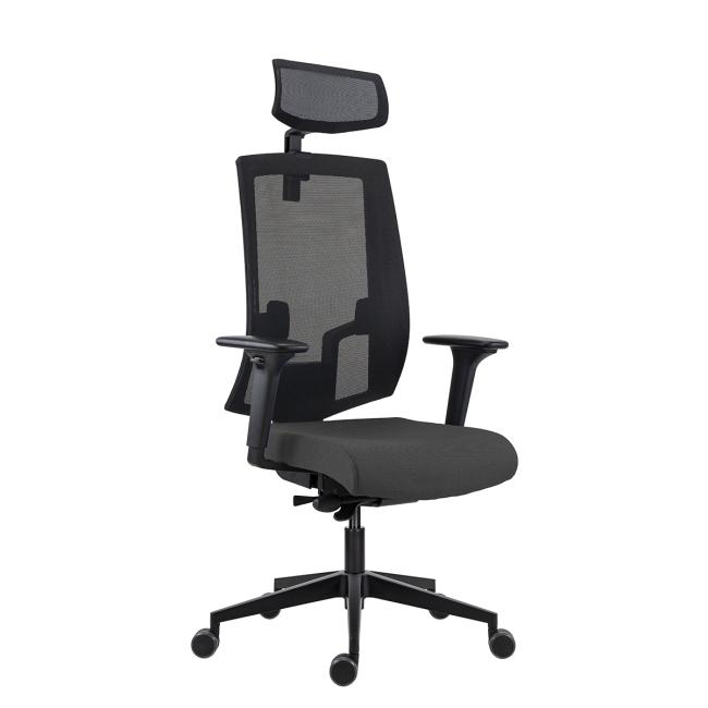 [AN290010] Bürostuhl LAPEL Alu PDH, Armlehnen, BN6 Anthrazit